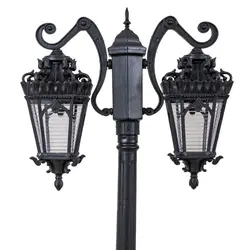 چراغ حیاطی پارکی پلاستیکی دوشاخه آرمیتا