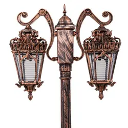 چراغ حیاطی پارکی پلاستیکی دوشاخه آرمیتا