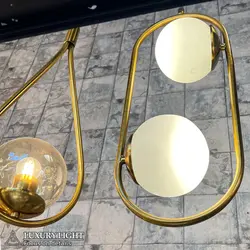 لوستر بیضی 2 حباب خور