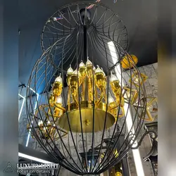 لوستر مدرن قفسی بزرگ