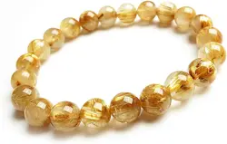 دستبند سنگ روتایل کوارتز