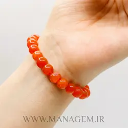 دستبند سنگ کارنلیان(عقیق یمنی)