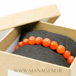 دستبند سنگ کارنلیان(عقیق یمنی)