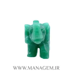 مجسمه سنگ آونتورین سبز طرح فیل