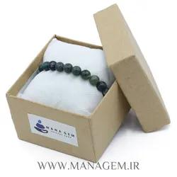 دستبند سنگ عقیق خزه ای