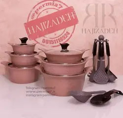 سرویس قابلمه 21 پارچ گرانیتی شکلاتی سام ست