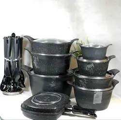 سرویس قابلمه  مشکی 26 پارچه دایکاست سام ست