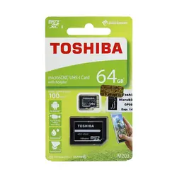 مموری میکرو ۶۴G توشیبا کلاس 10 سرعت 100MB/s