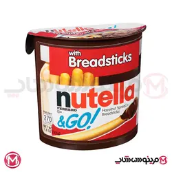 شکلات صبحانه و کراکر چوبی نوتلا لیوانی