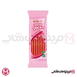 پاستیل شکری لوله ای ببتو Strawberry وزن 180 گرم