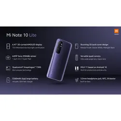 گوشی موبایل شیائومی مدل Mi Note 10 Lite دو سیم‌ کارت ظرفیت 128 گیگابایت