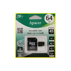 کارت حافظه Micro Apacer مدل SDXC UHS-I U1 ظرفیت 64GB