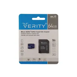 کارت حافظه Micro Verity مدل SDXC UHS-I 533X U3 ظرفیت 64GB - میهن شاپ