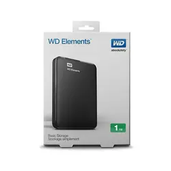 هارد اکسترنال وسترن دیجیتال مدل Elements ظرفیت 1 ترابایت مشکی - میهن شاپ