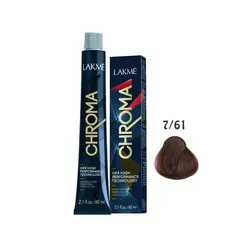 رنگ مو فاقد آمونیاک کروما لاکمه Lakme Chroma Ammonia Free Permanent Hair Color 7/61 60ml