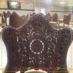 مبل سلطنتی کد 118 ست مبل 9 نفره کاملا منبت دست