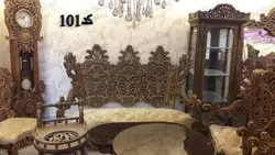 مبل سلطنتی دو طرف منبت کد101 ست مبل 9 نفره تماما منبت دست