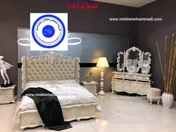 سرویس خواب ام دی اف کد۷۵۱۲۵شامل تخت/پاتختی/دراور/قاب اینه