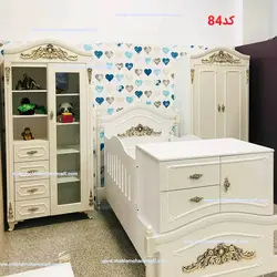 سرویس خواب دو منظوره کودک و نوجوان شامل تخت دو منظوره /کمد/دکور کد 84
