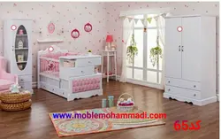 سرویس خواب دو منظوره کودک و نوجوان کد ۶۵شامل تخت/دکور/کمد