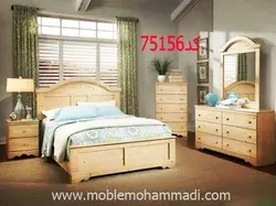 سرویس خواب ام دی اف و چوب کد۷۵۱۵۶شامل تخت/پاتختی/دراور/قاب اینه