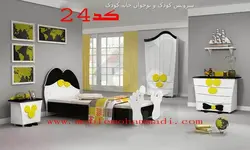 سرویس خواب کودک و نوجوان کد24 شامل تخت/ میز ارایش/پاتختی /کمد