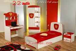 سرویس خواب نوجوان و جوان کد ۲۲ شامل تخت/ دکور/میز تحریر / پاتختی