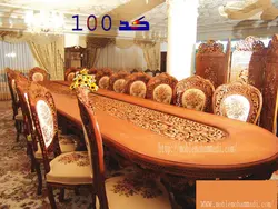 مبل سلطنتی کد 100 تمام منبت دست چوب گردو ست 9 نفره