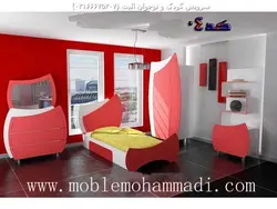 سرویس خواب نوجوان و جوان کد04 شامل تخت-کمد-میز آرایش-میزکامپیوتر