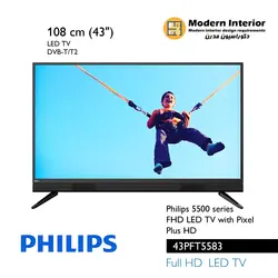 تلویزیون ال ای دی 43 اینچ فیلیپس مدل Philips 43PFT5583