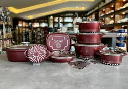 سرویس قابلمه گرانیتی 2+20 پارچه ایتالیا C کف رینگی ام جی اس