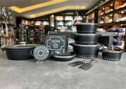 سرویس قابلمه گرانیتی 2+20 پارچه ایتالیا C کف رینگی ام جی اس