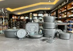 سرویس قابلمه گرانیتی 2+20 پارچه ایتالیا C کف رینگی ام جی اس