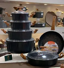 سرویس قابلمه گرانیتی 11پارچه الیپس اویز