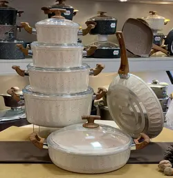 سرویس قابلمه گرانیتی 11پارچه الیپس اویز