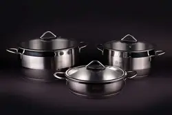 سرویس قابلمه استیل 10 پارچه