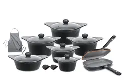 سرویس قابلمه گرانیتی 17 پارچه کره C ام جی اس MGS