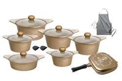 سرویس قابلمه گرانیتی 17 پارچه کره C ام جی اس MGS