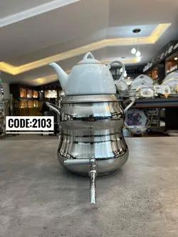کتری قوری روگازی 5لیتری تمام استیل کد 2103 MGS ام جی اس