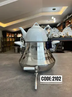 کتری قوری روگازی 5لیتری تمام استیل کد2102 MGS ام جی اس
