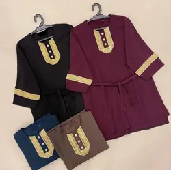 تونیک مانتویی اسپیرال یقه هندی