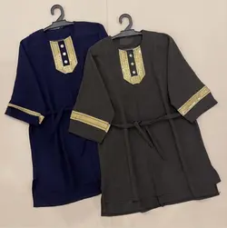 تونیک مانتویی اسپیرال یقه هندی