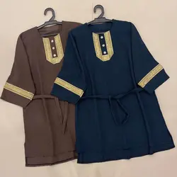 تونیک مانتویی اسپیرال یقه هندی