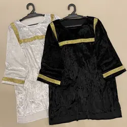 تونیک مخمل یقه هندی