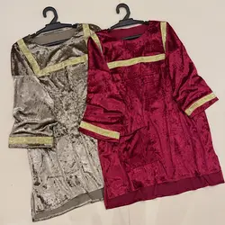 تونیک مخمل یقه هندی