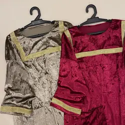 تونیک مخمل یقه هندی