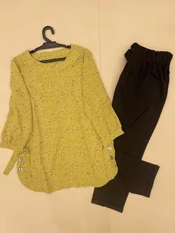 تونیک بغل دکمه طرح کنجد