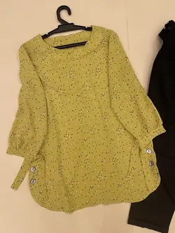 تونیک بغل دکمه طرح کنجد