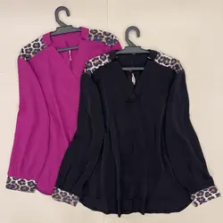 شومیز سایز بزرگ جیب پلنگی