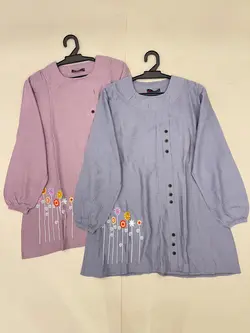 شومیز بلند گلدوزی طرح آبنبات